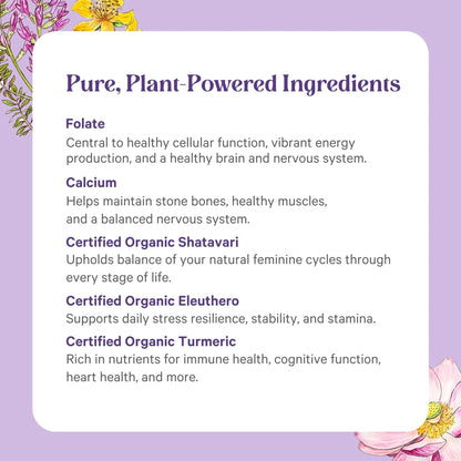 PURE SYNERGY Vita·Min·Herb for Women | Women’s Comprehensive Multivitamin Supplement | Made with Organic Whole Food Non-GMO & Vegan Ingredients | - dailyvitalstore
