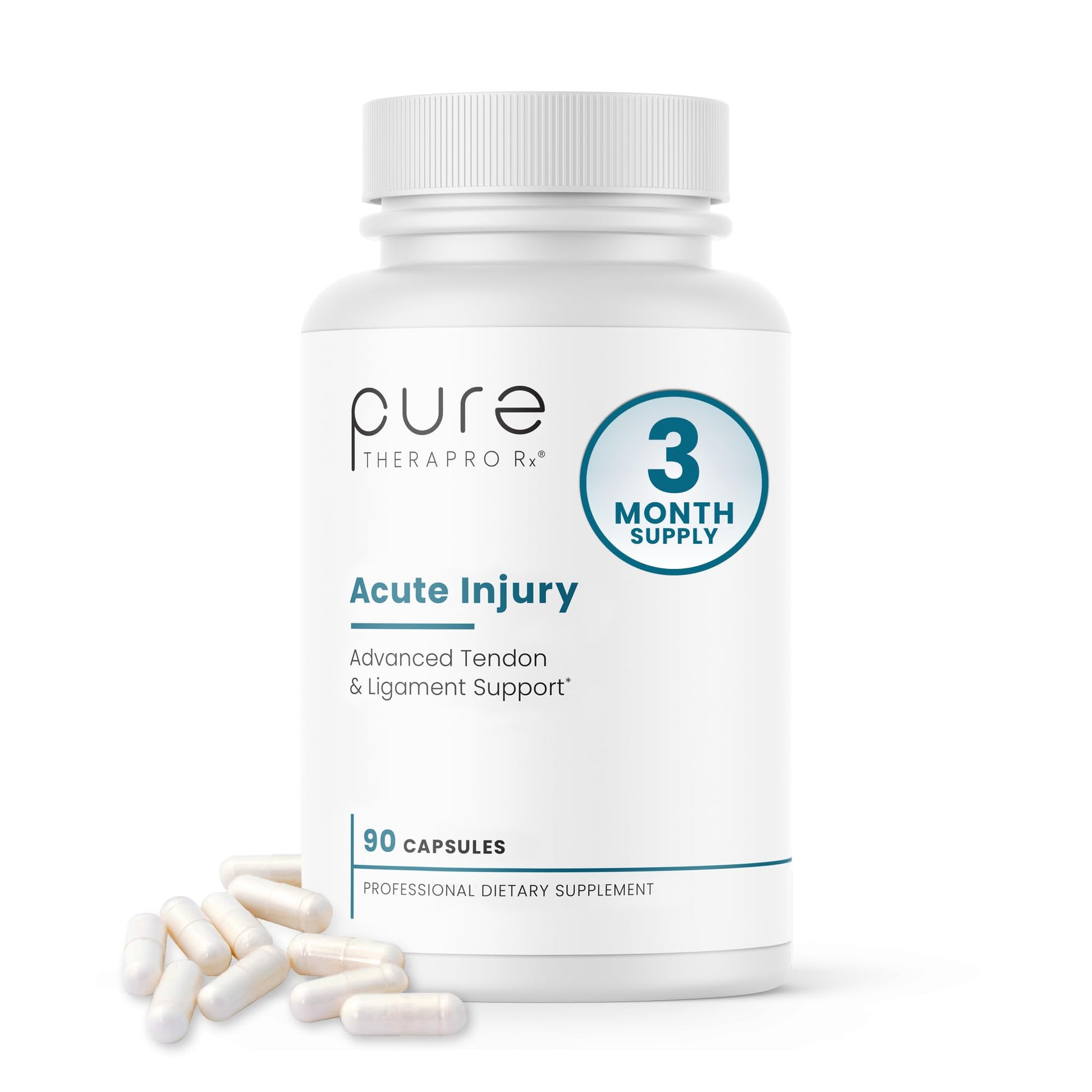 Pure Therapro Rx Acute Injury | Tendon & Ligament Support | Convenient Once a Day Clinical Dose | Supports Tendon Health, Movement & Physical Function | Pharm-Grade (90 Capsules) - dailyvitalstore