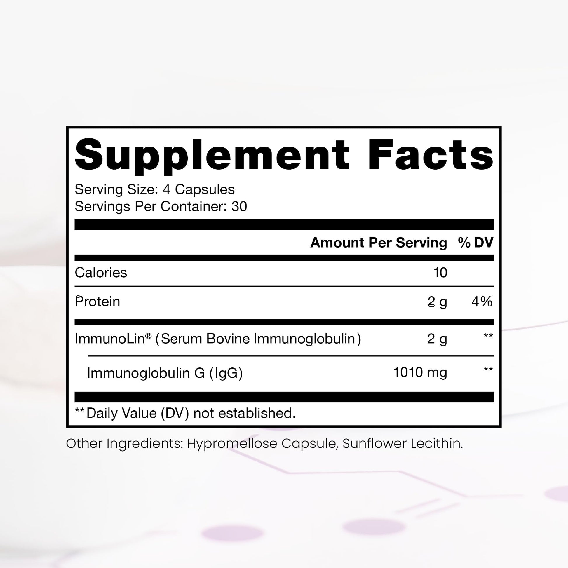 Pure Therapro Rx Elite IgG Immunoglobulin Supplement, 120 Caps - Gut Health & Immune Support, 1100 mg IgG, IGA & IgM, Sunflower Lecithin | Dairy & Gluten - dailyvitalstore
