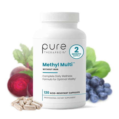 Pure Therapro Rx Methylated Multivitamin for Men and Women | Made in USA | Methyl Multi Without Iron Methyl B12 & Methylfolate | 120 Capsules, 2-Month Supply - dailyvitalstore