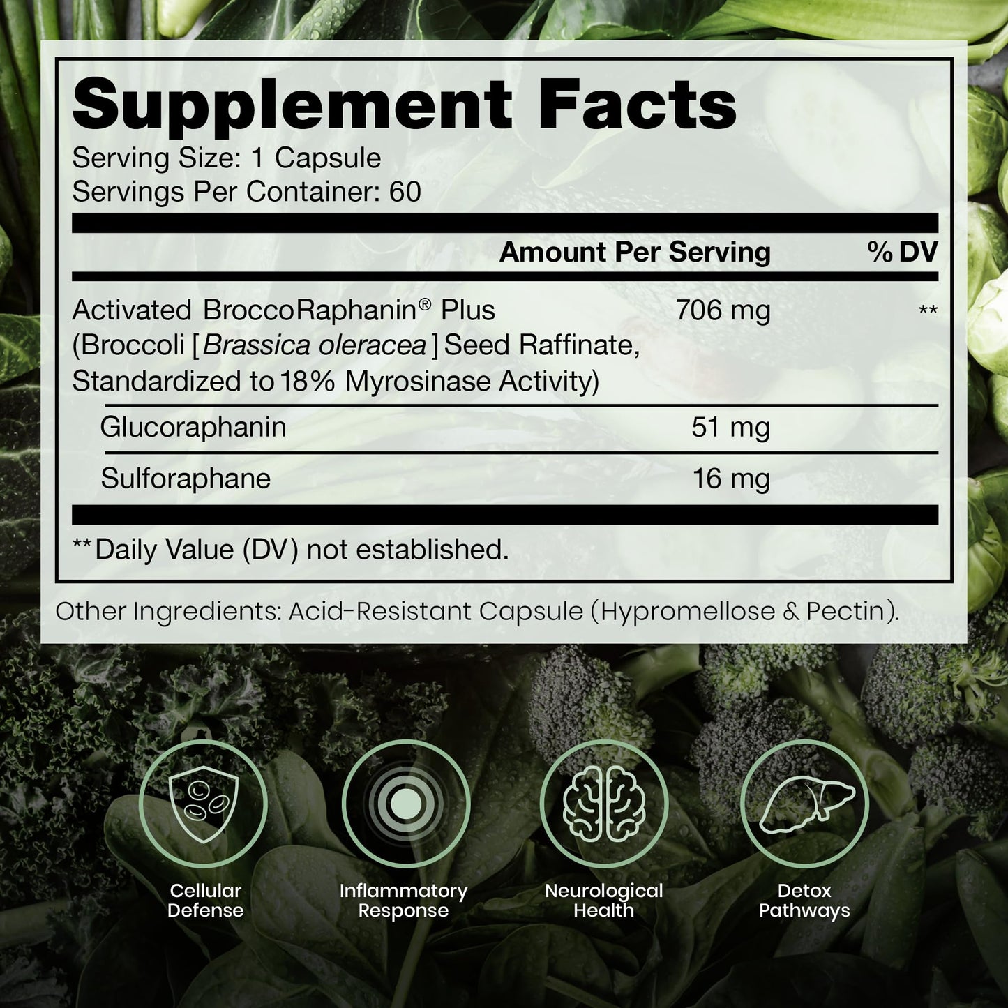 Pure Therapro Rx OncoProtect ES HIGH DOSE Sulforaphane Supplement, Made in USA | 2 Month Supply | 706 mg Patented Activated BroccoRaphanin Broccoli Seed Extract | Glucoraphanin + Myrosinase - dailyvitalstore