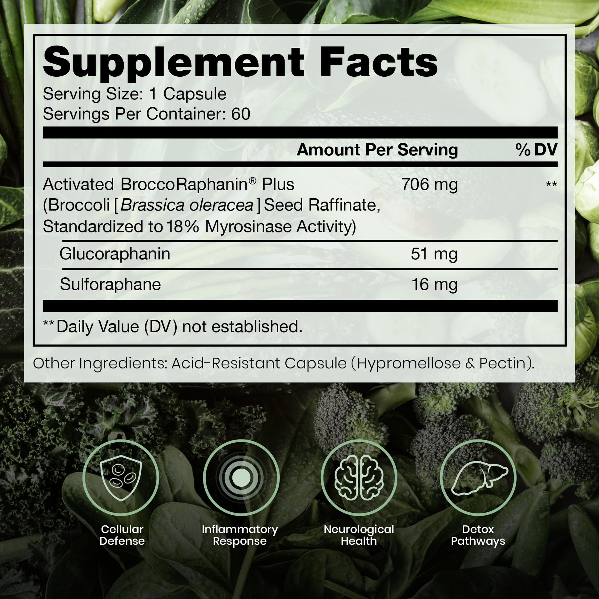 Pure Therapro Rx OncoProtect ES HIGH DOSE Sulforaphane Supplement, Made in USA | 2 Month Supply | 706 mg Patented Activated BroccoRaphanin Broccoli Seed Extract | Glucoraphanin + Myrosinase - dailyvitalstore