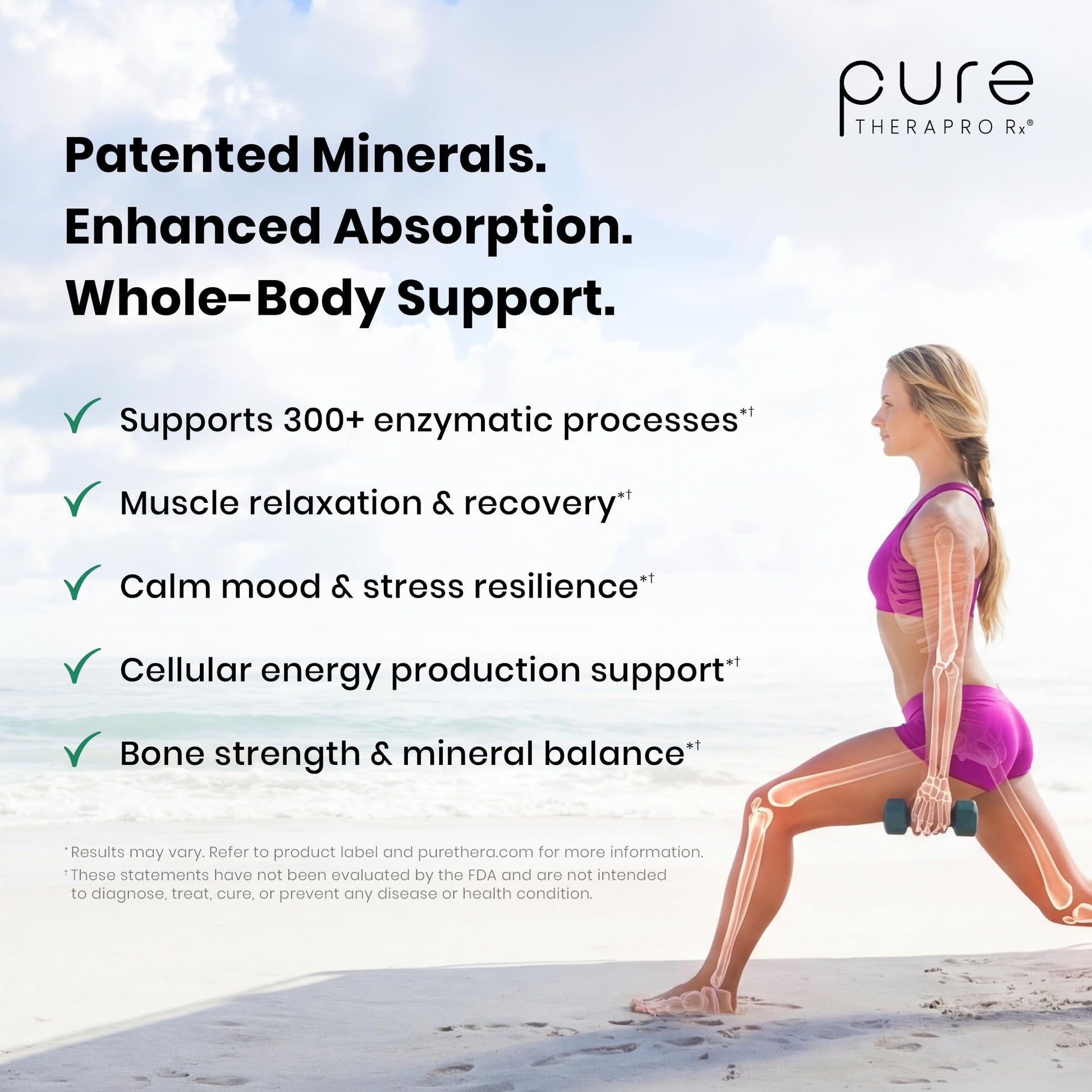 Pure TheraPro Rx Optimum Magnesium Lysinate Glycinate & Di-Magnesium Malate, Made in USA | 2 Month Supply | Chelated for Maximum Absorption, Supports Bone Health & Energy, Non-GMO - dailyvitalstore