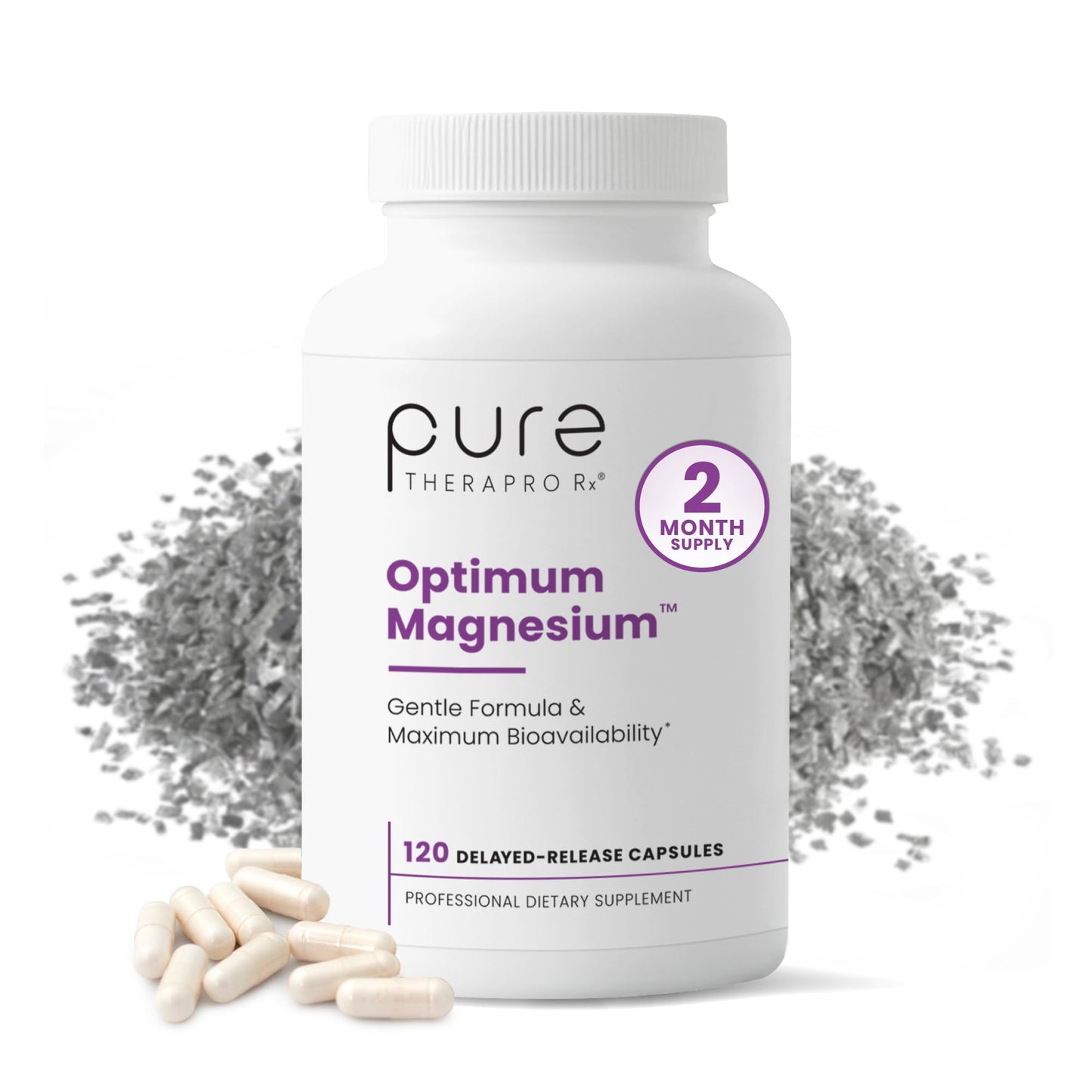 Pure TheraPro Rx Optimum Magnesium Lysinate Glycinate & Di-Magnesium Malate, Made in USA | 2 Month Supply | Chelated for Maximum Absorption, Supports Bone Health & Energy, Non-GMO - dailyvitalstore