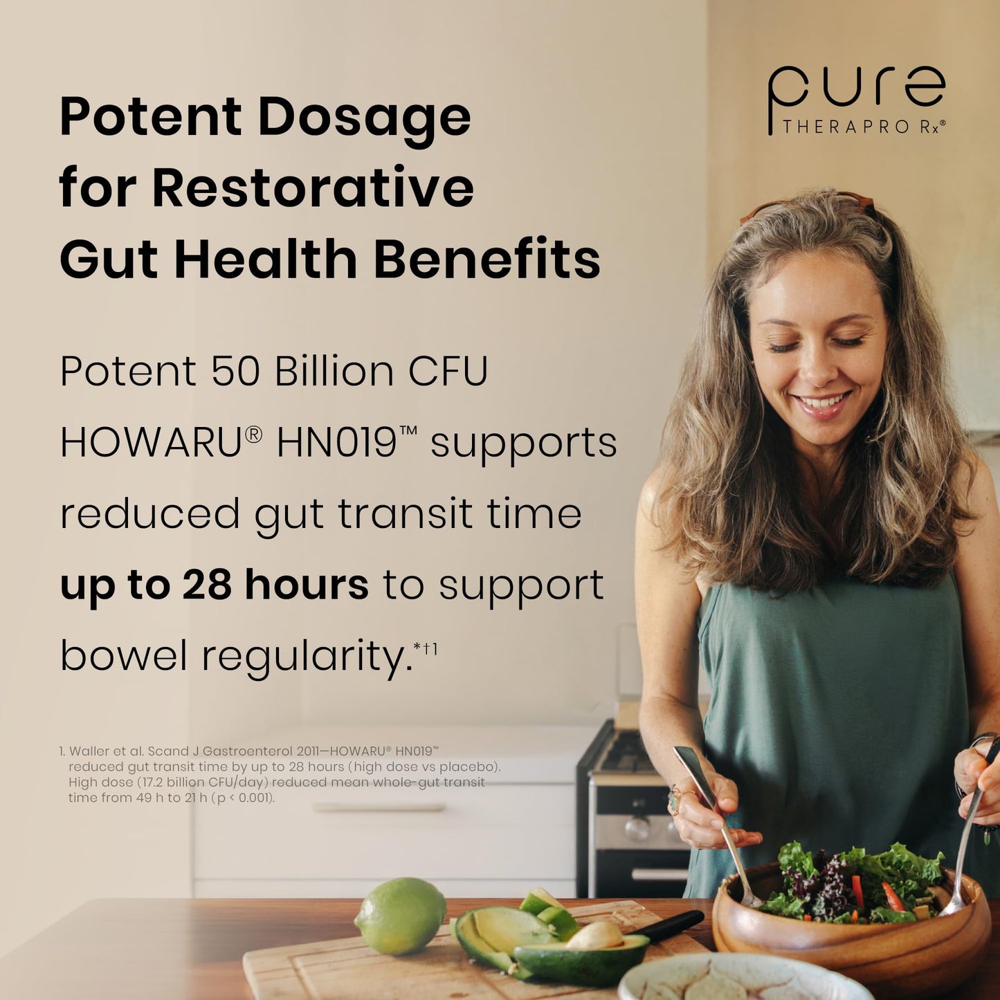 Pure Therapro Rx Power Probiotic 100B | 30 Acid Resistant Capsules - 1 Month Supply | 4 Proven Strains 100 Billion CFU | Flora Balance & Digestion - dailyvitalstore