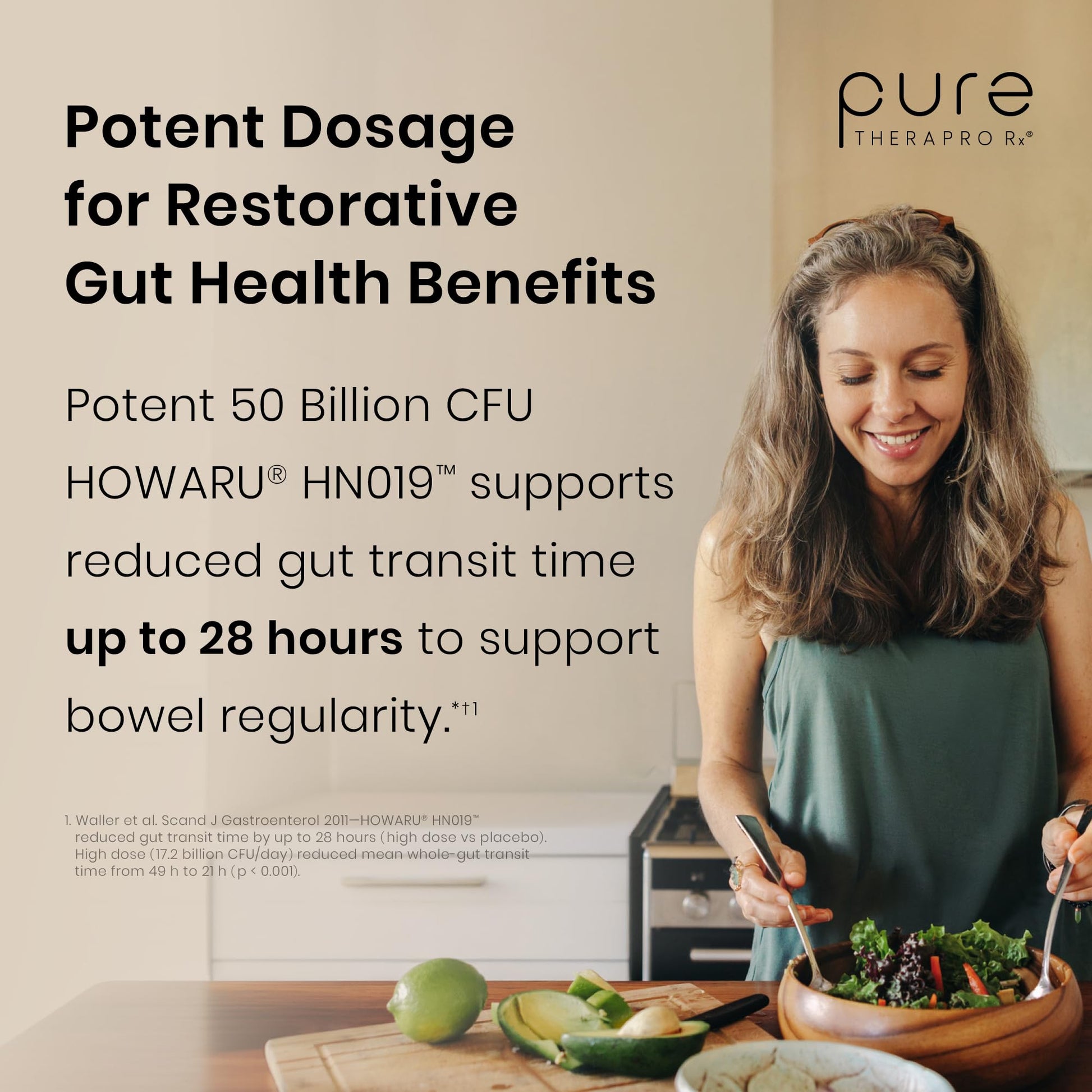 Pure Therapro Rx Power Probiotic 100B | 30 Acid Resistant Capsules - 1 Month Supply | 4 Proven Strains 100 Billion CFU | Flora Balance & Digestion - dailyvitalstore
