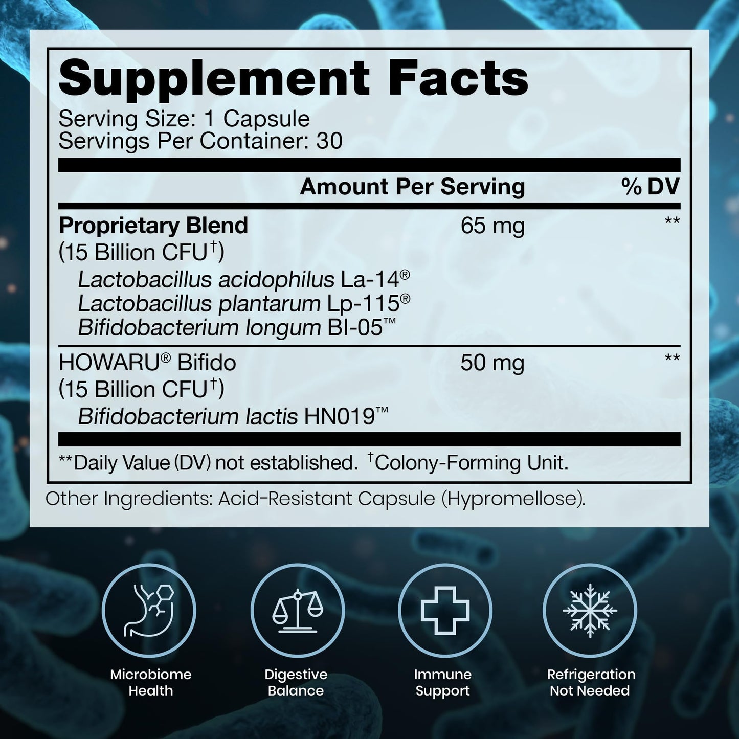 Pure Therapro Rx Power Probiotic Daily - 30 Acid-Resistant Capsules | 4 Proven Strains - 30 Billion CFU/Capsule | Patented Activ-Vial Desiccant Bottle - dailyvitalstore