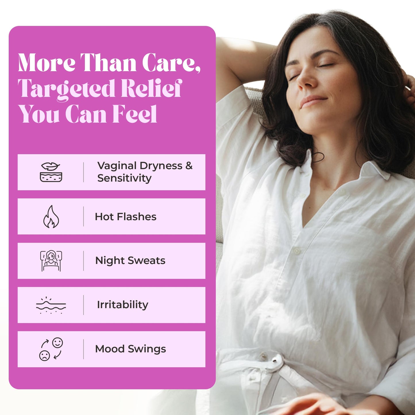 PURE WOMAN - Pause-Me-Not Suppositories - Menopausal Symptom Relief - Natural Ingredients - Relieves Hot Flashes & Vaginal Dryness - Promotes Stable Mood - Enhanced Vaginal Relief - 10 Pk - dailyvitalstore