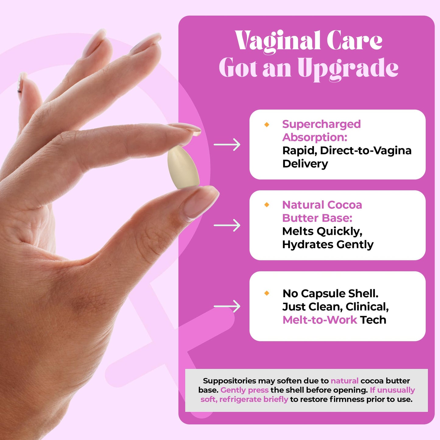 PURE WOMAN - Pause-Me-Not Suppositories - Menopausal Symptom Relief - Natural Ingredients - Relieves Hot Flashes & Vaginal Dryness - Promotes Stable Mood - Enhanced Vaginal Relief - 10 Pk - dailyvitalstore
