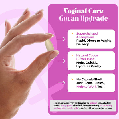 PURE WOMAN - Pause-Me-Not Suppositories - Menopausal Symptom Relief - Natural Ingredients - Relieves Hot Flashes & Vaginal Dryness - Promotes Stable Mood - Enhanced Vaginal Relief - 10 Pk - dailyvitalstore