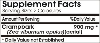 PureControl Supplements Crampbark Cramp Bark 900mg // 90 Capsules // Pure - dailyvitalstore