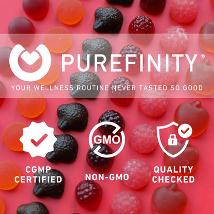 PUREFINITY Fiber Gummies for Adults with Inulin FOS from Chicory Root, Sugar Free Prebiotic Supplement for Daily Digestion - dailyvitalstore