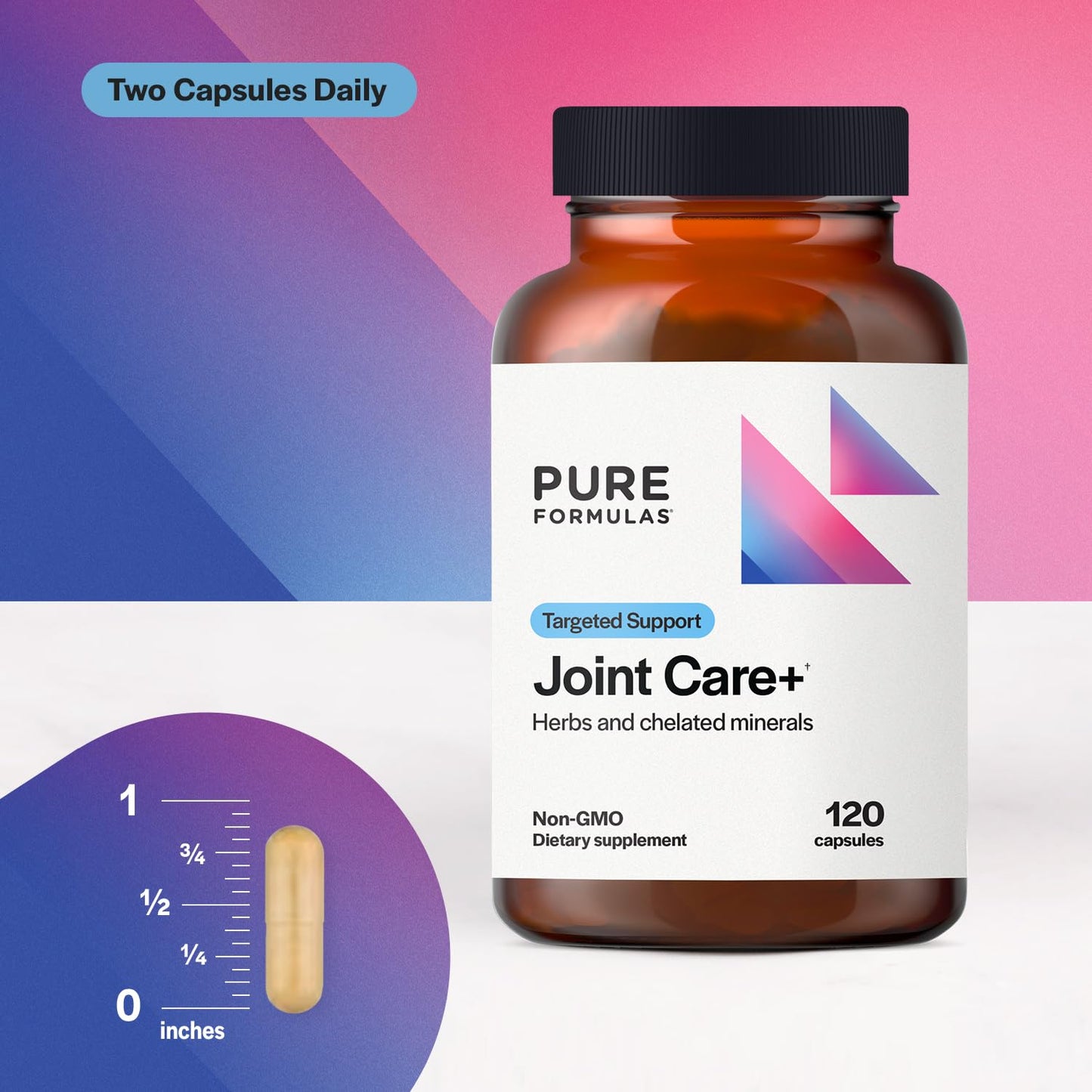 PureFormulas Joint Care + - Premium Joint Support Supplement with Hyaluronic Acid, Glucosamine, MSM, Green Lipped Mussel, Turmeric & More - Non-GMO Formula for Adults (120 Capsules) - dailyvitalstore
