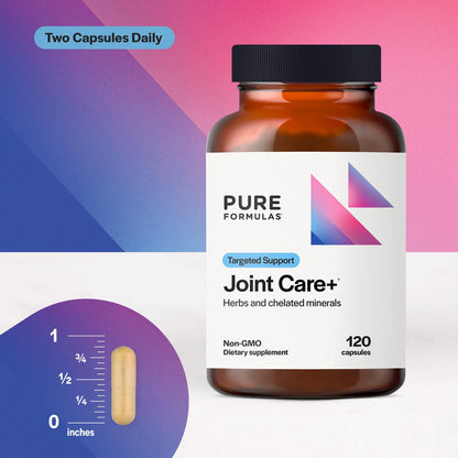 PureFormulas Joint Care + - Premium Joint Support Supplement with Hyaluronic Acid, Glucosamine, MSM, Green Lipped Mussel, Turmeric & More - Non-GMO Formula for Adults (120 Capsules) - dailyvitalstore
