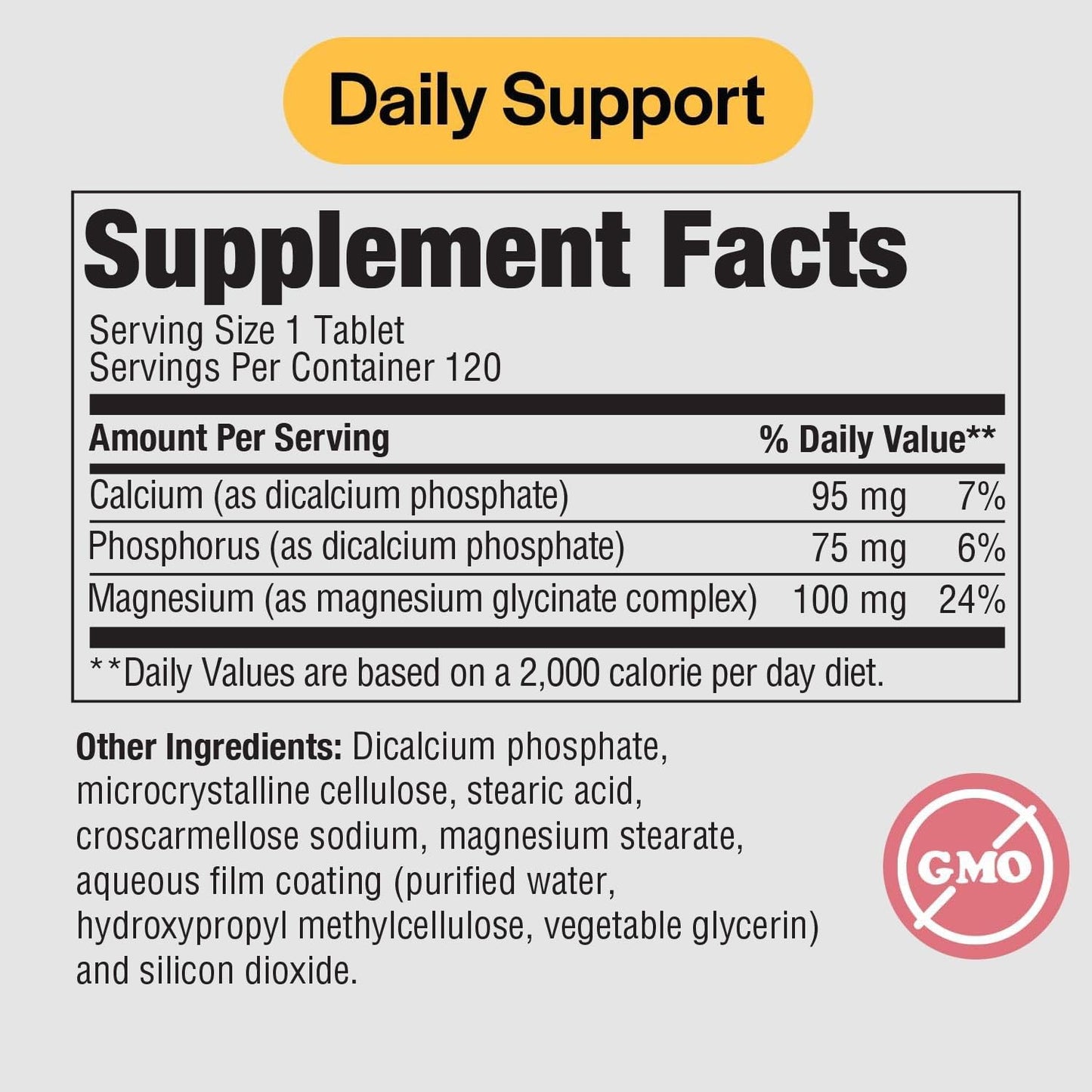 PureFormulas Magnesium Glycinate 100 mg Daily Support for Stress, Nerves, Sleep, Muscles, Metabolism Pure Magnesium Glycinate Supplement for Women and Men Magnesio Non-GMO 120 Tablets - dailyvitalstore