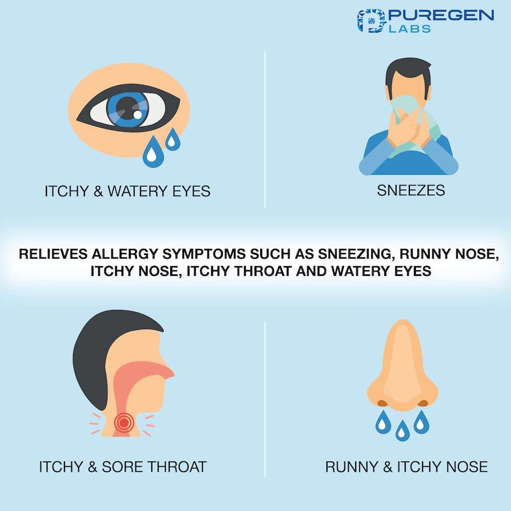 Puregen Labs Allergy Relief, Loratadine 10mg, 100 Tablets – 24 Hour Non-Drowsy Antihistamine Allergy Medicine for Runny Nose, Sneezing, Itchy, Watery Eyes - dailyvitalstore