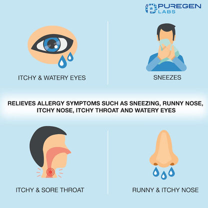 Puregen Labs Allergy Relief, Loratadine 10mg, 100 Tablets – 24 Hour Non-Drowsy Antihistamine Allergy Medicine for Runny Nose, Sneezing, Itchy, Watery Eyes - dailyvitalstore