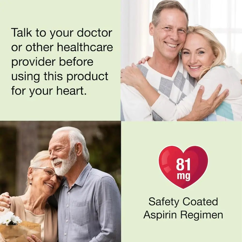 Puregen Labs Aspirin 81 mg Low Dose (NSAID) – 300 Enteric Coated Tablets - dailyvitalstore