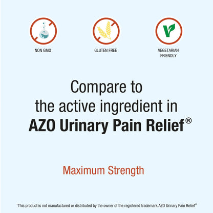 Puregen Labs Urinary Pain Relief | Phenazopyridine HCl 99.5mg Tablets | Maximum Strength OTC for Fast Relief of UTI Pain, Burning and Bladder discomfort – 72 Count Tablets - dailyvitalstore