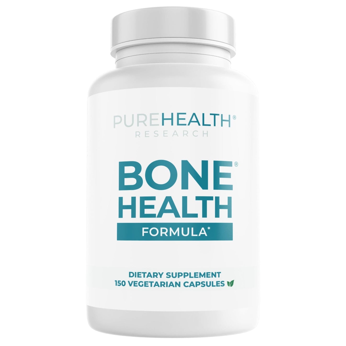 PUREHEALTH RESEARCH Bone Health Formula - for Bones, Joint & Skeletal Wellness - with Calcium, Magnesium, Zinc, Copper, Manganese, Potassium, Vitamin K2, D3, C & More for Women & Men - 150 Capsules - dailyvitalstore