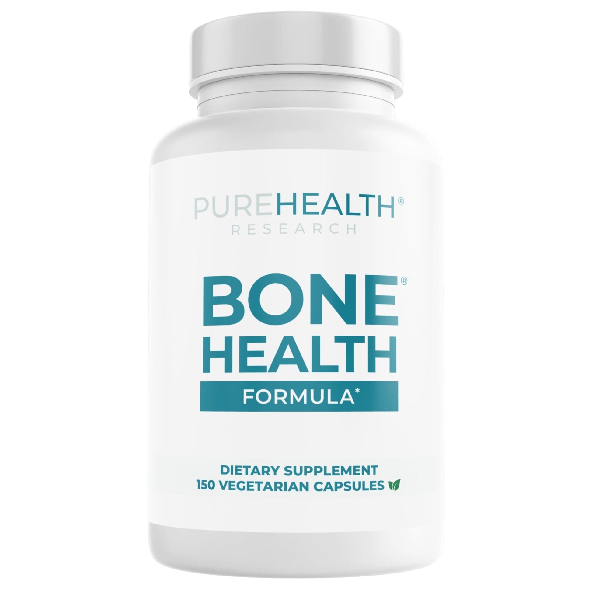 PUREHEALTH RESEARCH Bone Health Formula - for Bones, Joint & Skeletal Wellness - with Calcium, Magnesium, Zinc, Copper, Manganese, Potassium, Vitamin K2, D3, C & More for Women & Men - 150 Capsules - dailyvitalstore