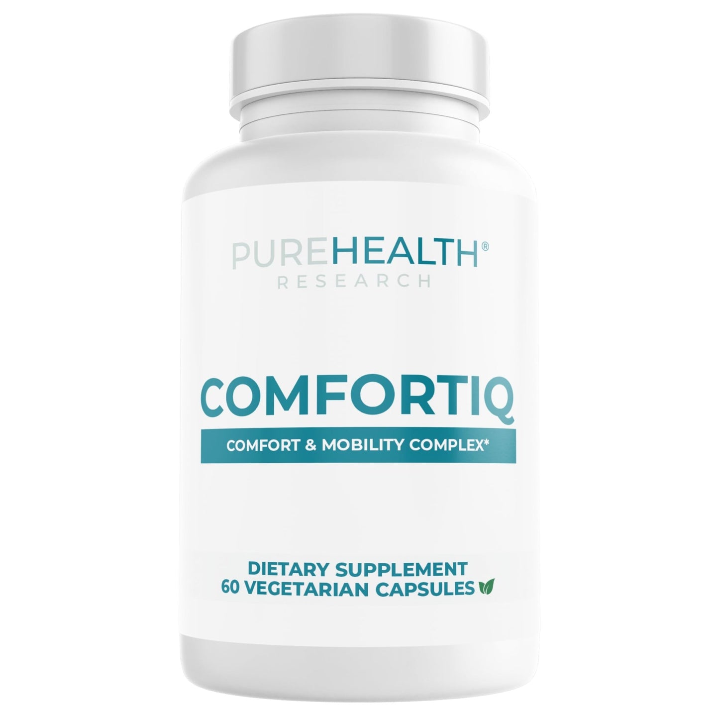 PUREHEALTH RESEARCH Comfortiq - Back Discomfort Supplement - Joint Health Support for Women & Men - with CoQ10, Turmeric, Acetyl L-Carnitine, Boswellia & More - 60 Capsules - dailyvitalstore