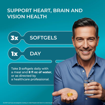 PUREHEALTH RESEARCH Complete Omega 3 Fish Oil Softgels - Omega-3 Fatty Acid Supplements for Women & Men - EPA DHA Supplement for Hearth, - dailyvitalstore