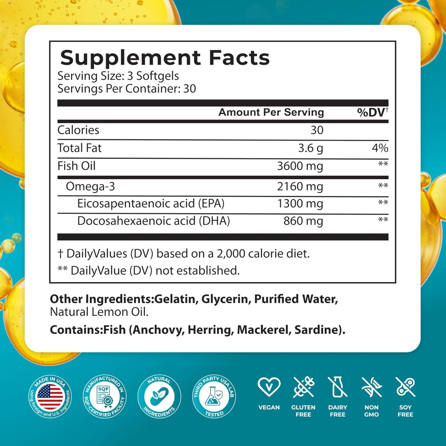 PUREHEALTH RESEARCH Complete Omega 3 Fish Oil Softgels - Omega-3 Fatty Acid Supplements for Women & Men - EPA DHA Supplement for Hearth, - dailyvitalstore