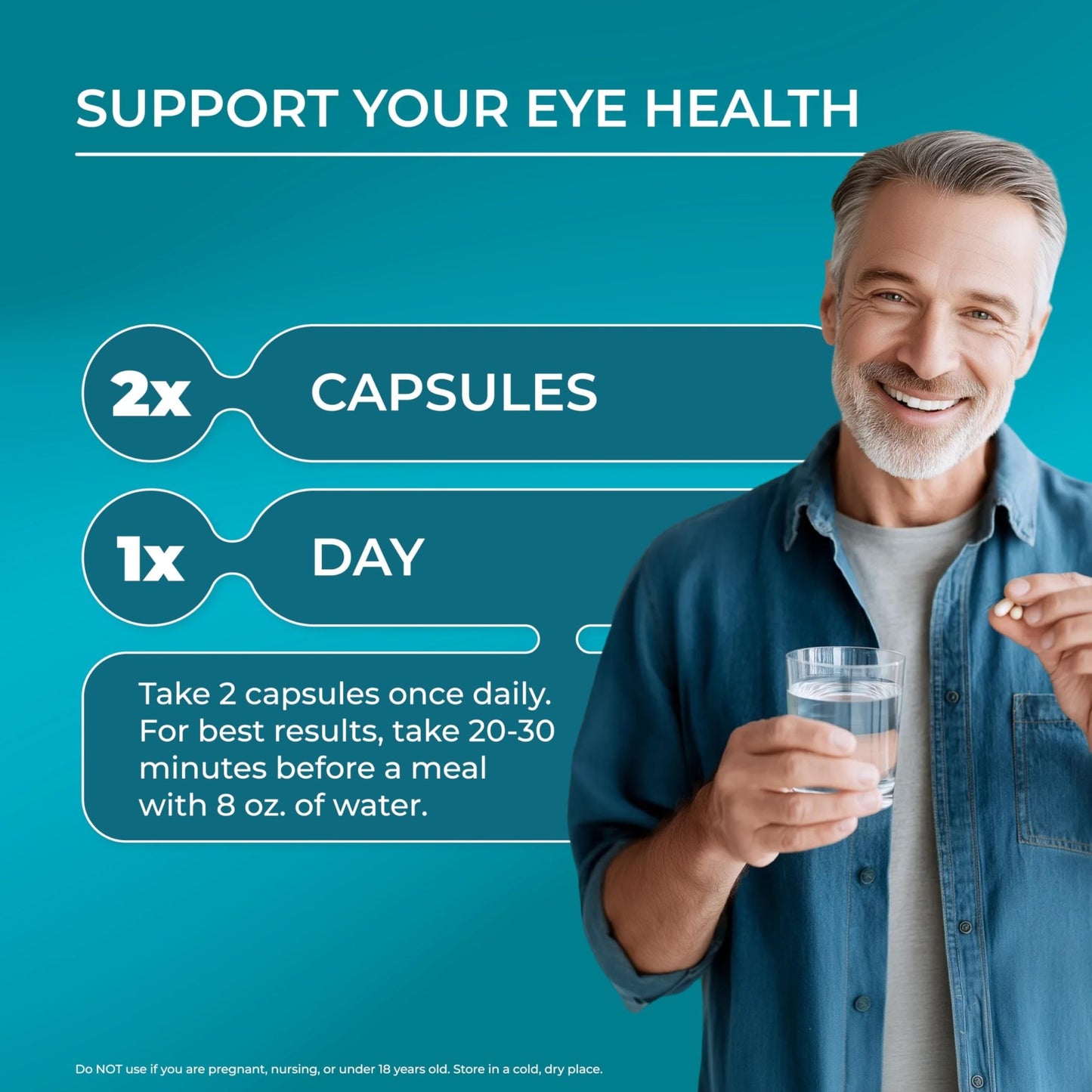PUREHEALTH RESEARCH Complete Vision Formula - Eye Vitamins & Mineral Supplement - Lutein and Zeaxanthin Supplements for Men & Women - with Eyebright Herb, Zinc, - dailyvitalstore