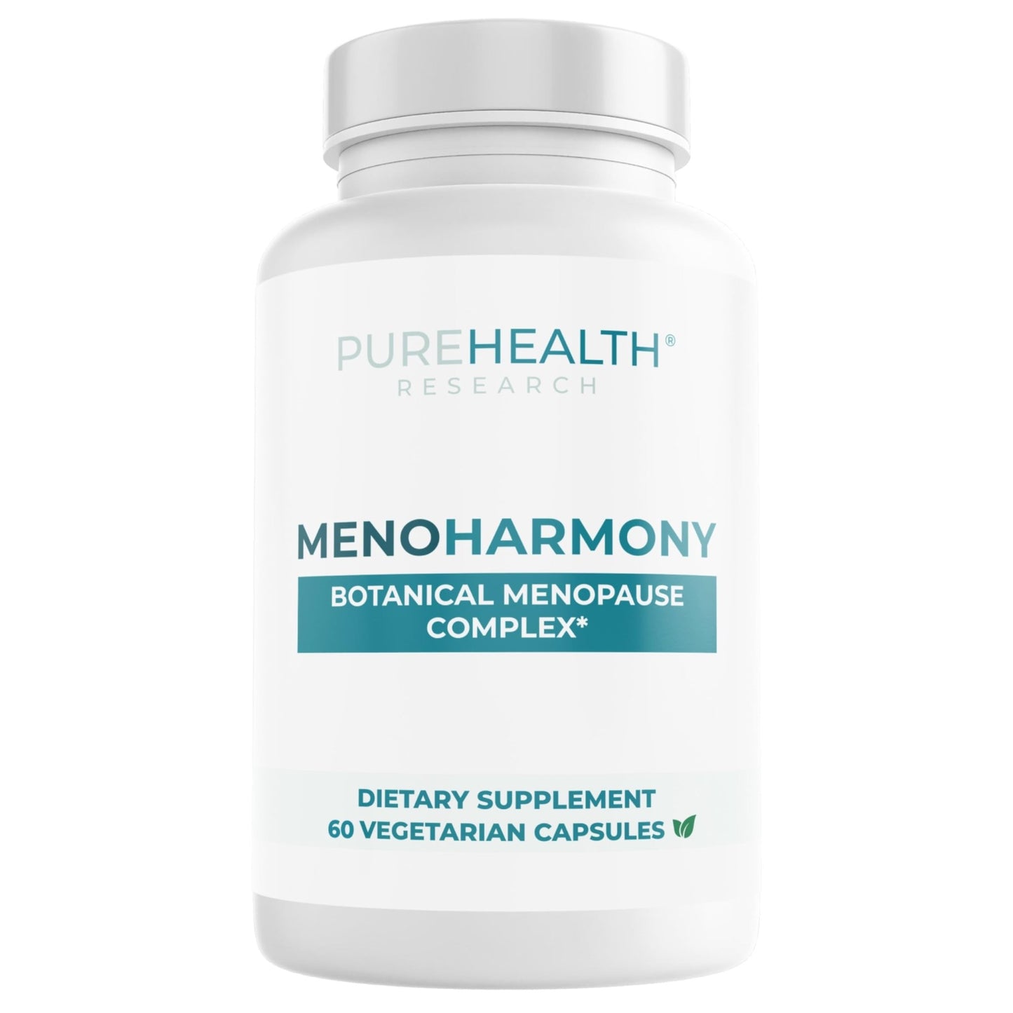 PUREHEALTH Research MenoHarmony - Herbal Menopause Supplement for Women - Female Hormone Balance for Hot Flashes & Night Sweats - with Passion Flower, Red Clover, Hops, Sage & More - 60 Capsules - dailyvitalstore