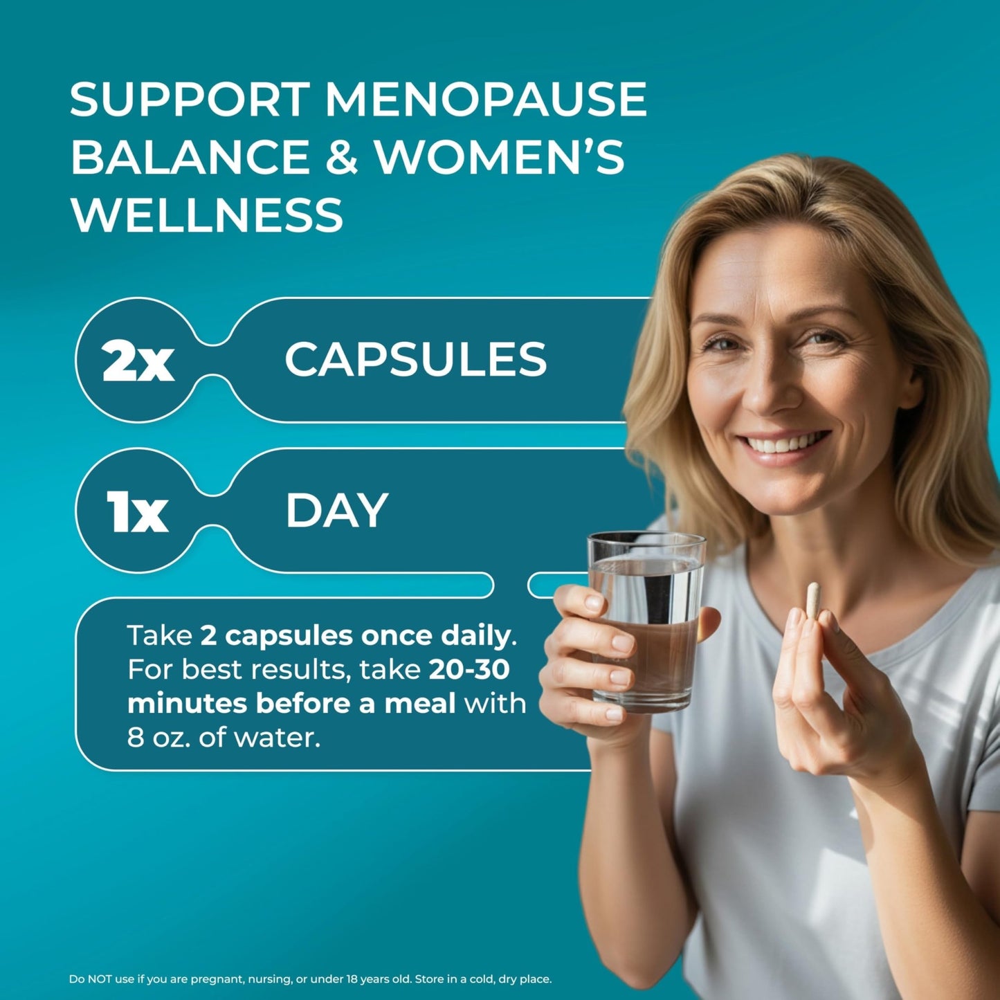 PUREHEALTH Research MenoHarmony - Herbal Menopause Supplement for Women - Female Hormone Balance for Hot Flashes & Night Sweats - with Passion Flower, Red Clover, Hops, Sage & More - 60 Capsules - dailyvitalstore