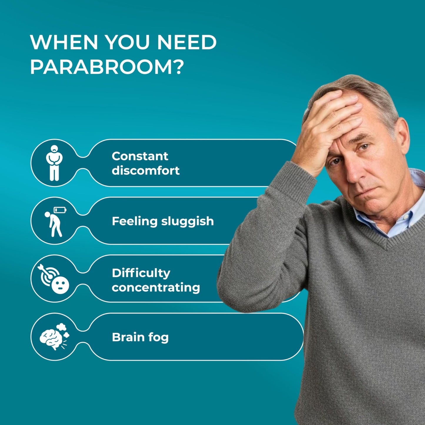 PUREHEALTH RESEARCH Parabroom - Gut Cleanse & Health Supplement - with Black Walnut, Sweet Wormwood Powder, Turmeric Extract, Olive Leaf, Garlic & Onion - dailyvitalstore