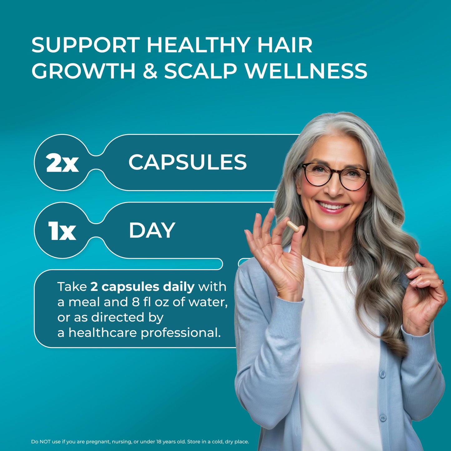 PUREHEALTH RESEARCH ReGrow - Hair Growth Vitamins - Hair Supplement for Scalp & Thickness Support - with Saw Palmetto, Biotin, Hydrolyzed Bovine Collagen - dailyvitalstore