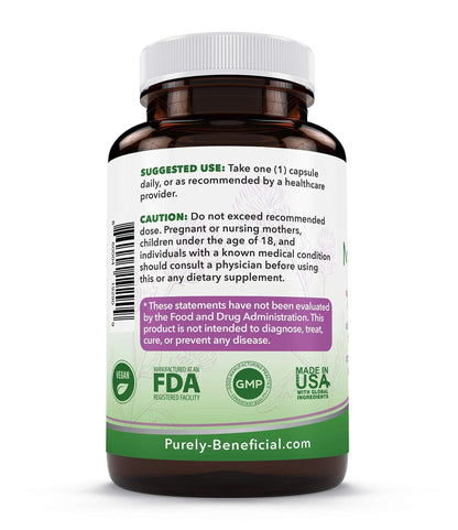 PURELY beneficial Organic Milk Thistle Capsules, 50:1 Milk Thistle Extract, Liver Cleanse & Antioxidant Support, 120 Veg Capsules, Vegan & Non-GMO - dailyvitalstore