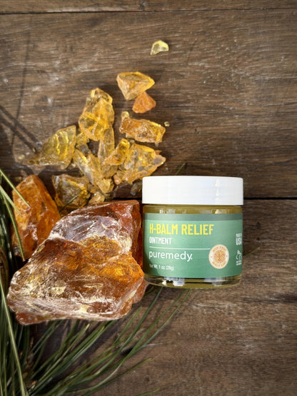Puremedy - H-Relief Balm - All-Natural Salve for Bottom Lumps and Fissures, with Only Certified Organic or Wild Harvested Ingredients, 1 oz - dailyvitalstore