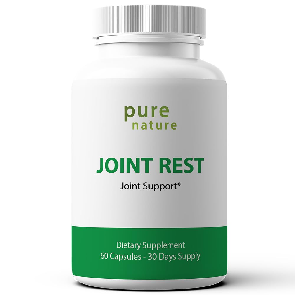 PureNature Joint Rest - Joint Support Supplement with Glucosamine, Chondroitin, Boswellia, MSM, Turmeric, Bromelain, – 60 Capsules - dailyvitalstore