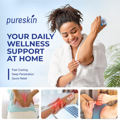 PURESKIN DMSO Relief Cream – Pharmaceutical Grade Fast-Absorbing Cooling Formula for Active Lifestyles – Lightweight Cream with Arnica, MSM, Magnesium, Menthol & Aloe, 4 oz - dailyvitalstore