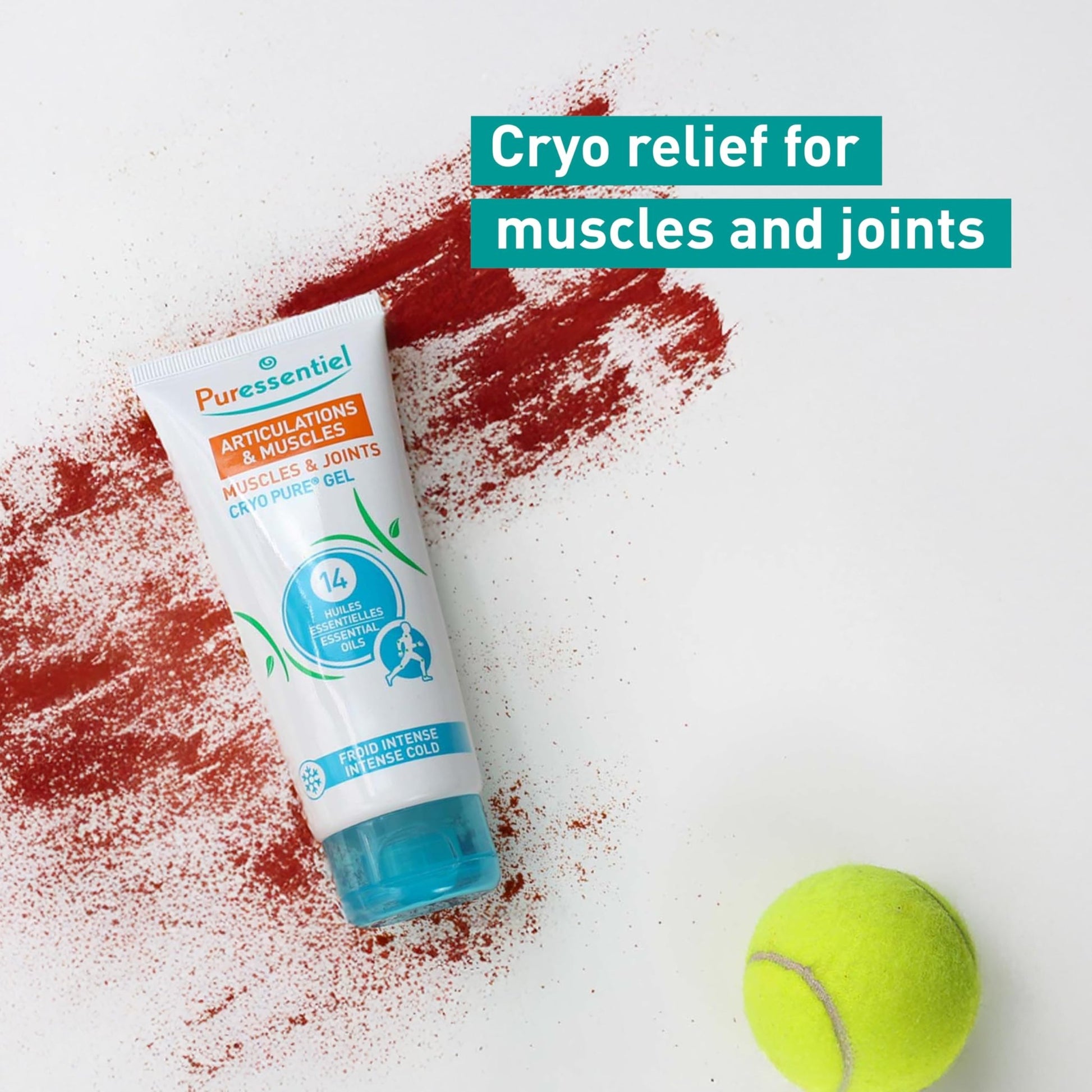 Puressentiel Muscles and Joints Cryo Pure Gel - Intense Cold Effect - Non-Sticky Formula with 14 Calming Essential Oils - Muscle Relaxer - 2.7 oz - dailyvitalstore
