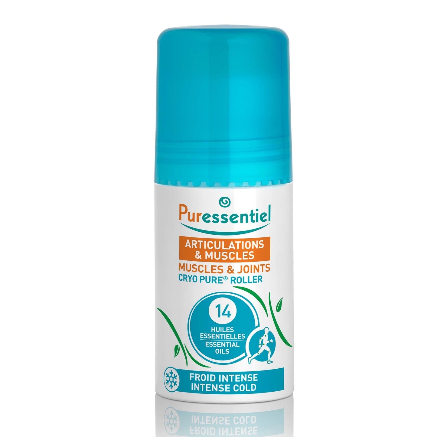 Puressentiel Muscles and Joints Cryo Pure Roller - Natural Menthol and Essential Oils Soothe Muscles - Long Lasting Cooling Sensation - 2.5 oz - dailyvitalstore