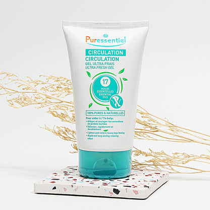 Puressentiel Soothing Gel for Tired Feet, Ankles, Legs - Aromatherapy Lotion with 17 Essential Oils for Body and Skin - Instant, Lasting Relief and Circulation - Natural and Alcohol Free - 4.22 oz - dailyvitalstore