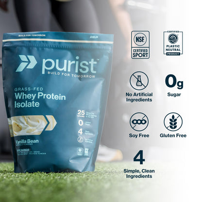 PURIST REP Whey Protein Powder, Premium Milk Chocolate Grassfed Isolate,Workout Recovery, Keto Friendly, Clean Nutrition Meal Replacement, Promotes Lean Muscle, Sugar and Gluten-Free Women Men, 2 Lb - dailyvitalstore