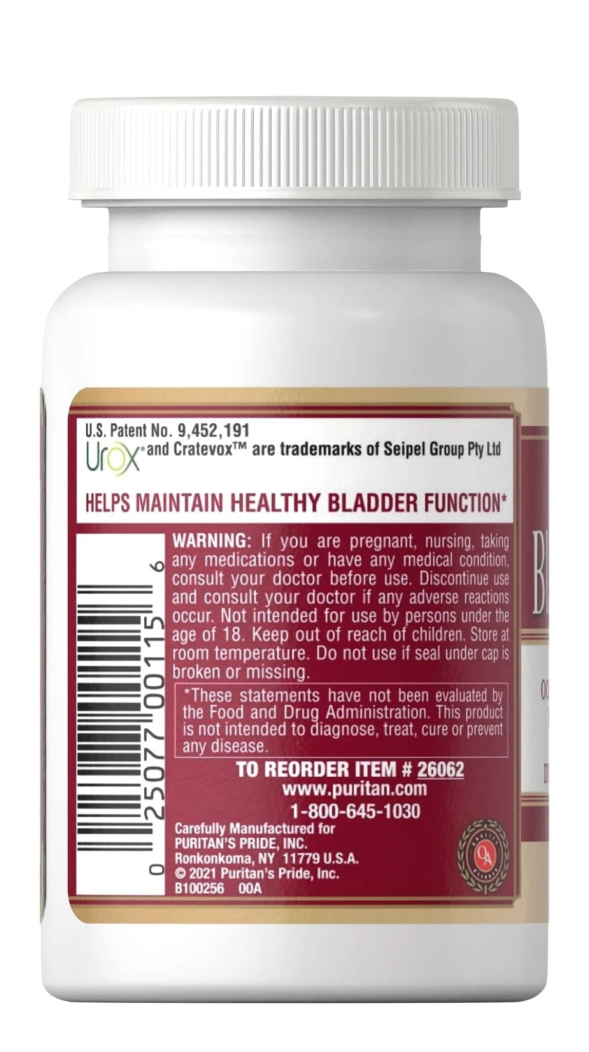 Puritan's Pride Bladder Assist - dailyvitalstore