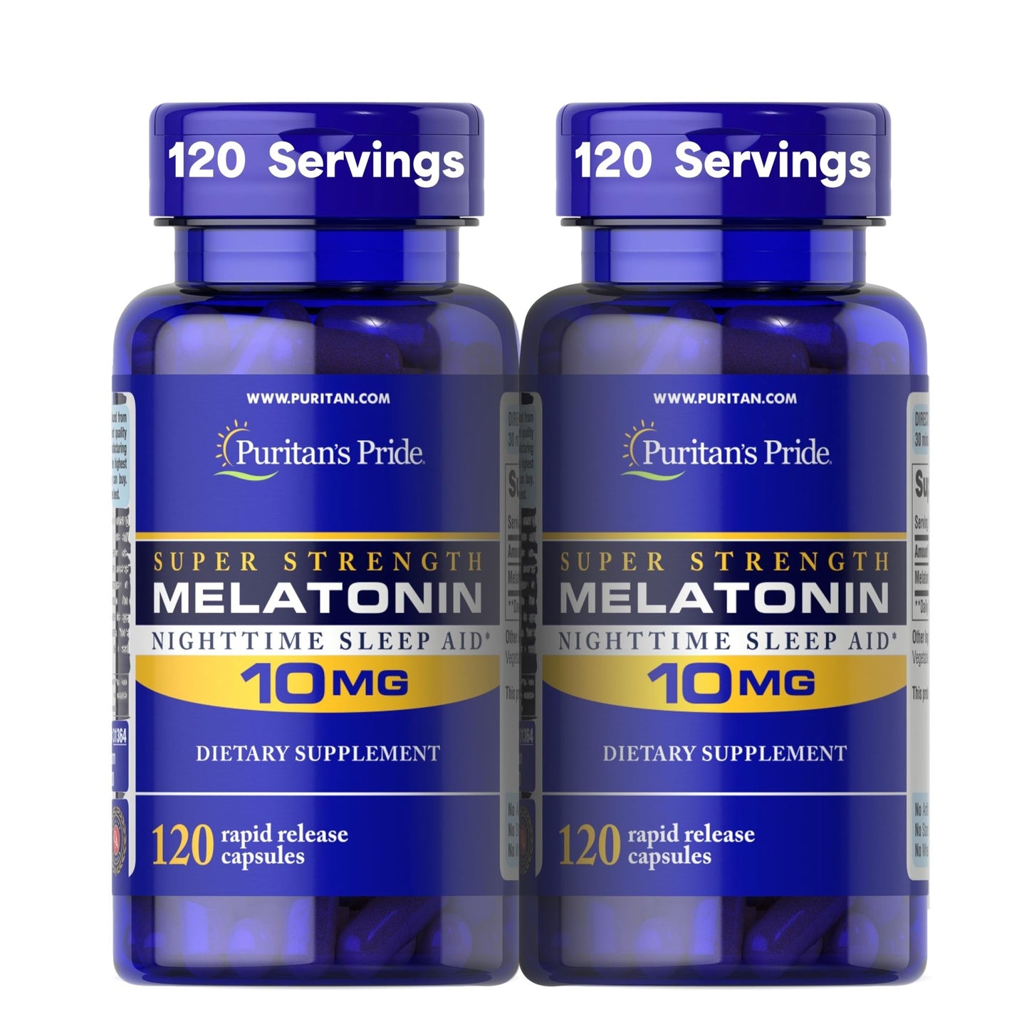 Puritan's Pride Premium Super Strength Melatonin 10mg Sleep Aid, Dietary Supplement for Sound, Restful, & Longer Sleep Support, 4 Month Supply, - dailyvitalstore