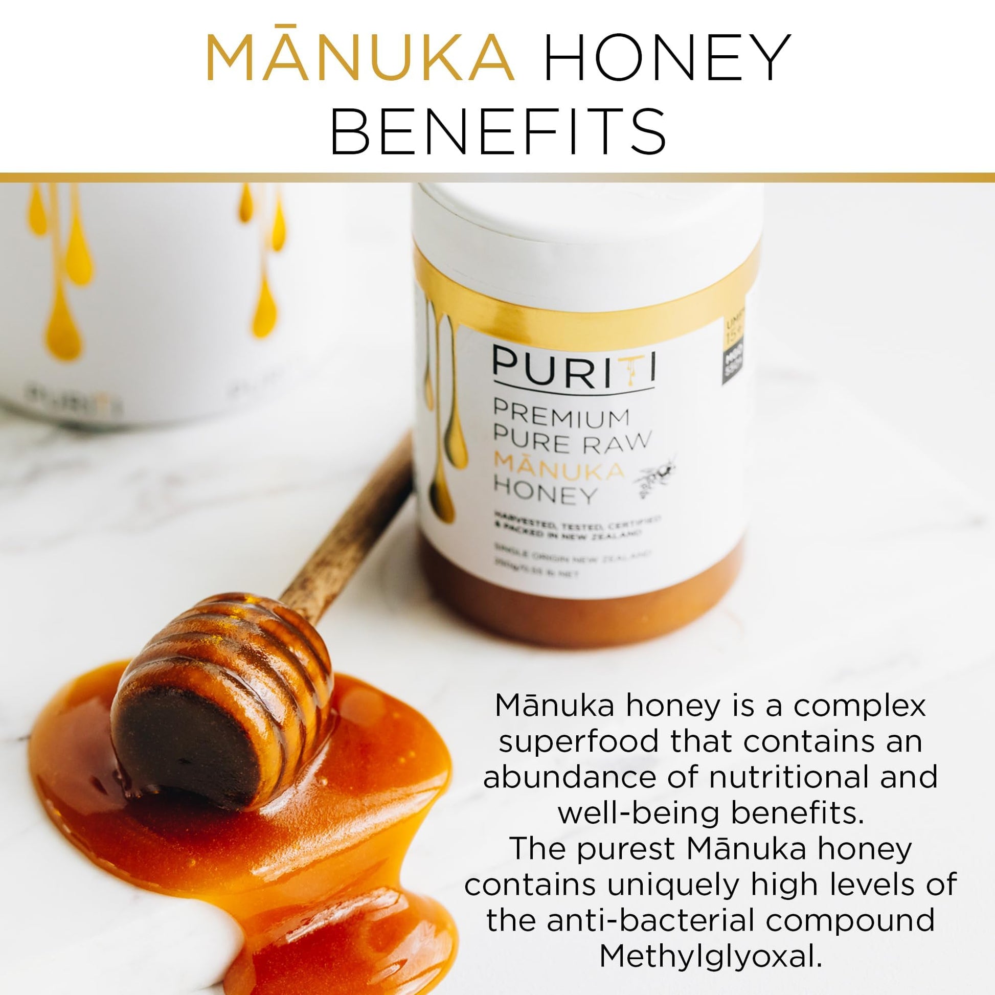 PURITI Premium Manuka Honey Lozenges High Potency - Sugar Free Drops | Genuine New Zealand Raw Manuka Honey Soothers for Coughs & Sore Throats | UMF Certified MGO 400+ UMF12+ (16 Pack) - dailyvitalstore