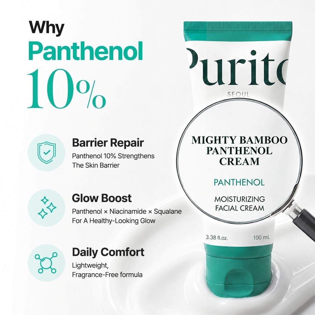 PURITO Panthenol 10% Barrier Cream | Face Moisturizer for Skin Barrier Repair | All skin types, sensitive and blemish-prone skin | Non-Comedogenic, - dailyvitalstore