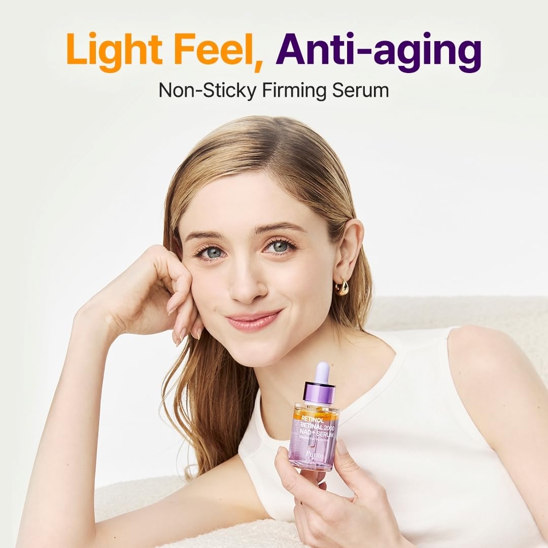 PURITO Retinol 0.1% + Retinal 0.1% Anti-Aging Facial Serum | for Wrinkles, Fine Lines & Firmer Skin | Dual Retinoids with NAD+, Improve Elasticity & Skin Texture - dailyvitalstore