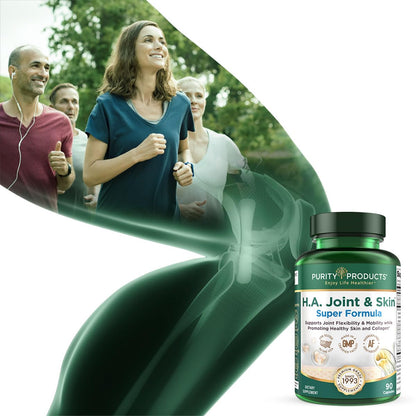 Purity Products H.A. Joint and Skin Super Formula Biocell Collagen w/Hyaluronic Acid Supports Healthy Joint Flexibility, Healthy Synovial Fluid, and Lubrication - 5-Loxin - 90 Capsules (1) - dailyvitalstore