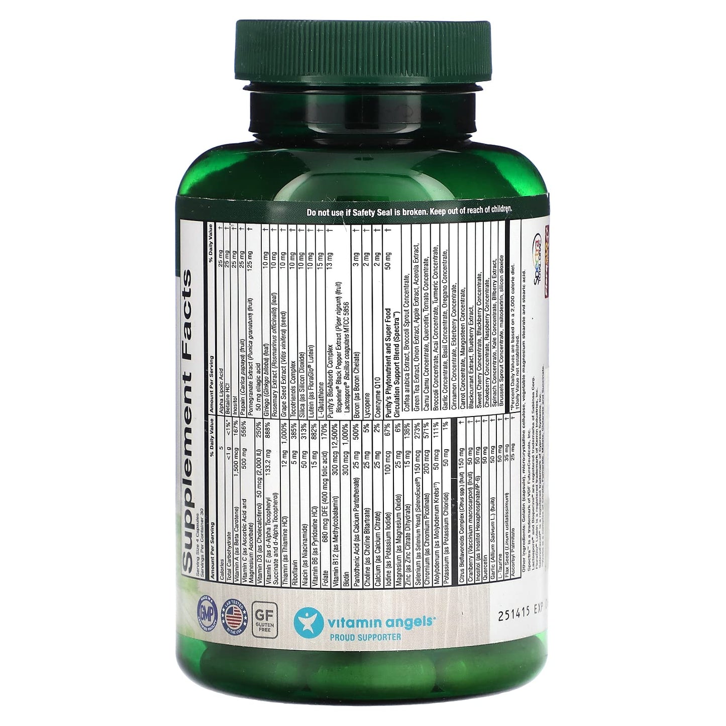 Purity Products Perfect Multi - Multivitamin Packed with Vitamins, Minerals and Phytonutrients - 60 Breakthrough Nutrients - Support for Healthy Immunity, Normal Energy Levels - 120 Capsules (1) - dailyvitalstore