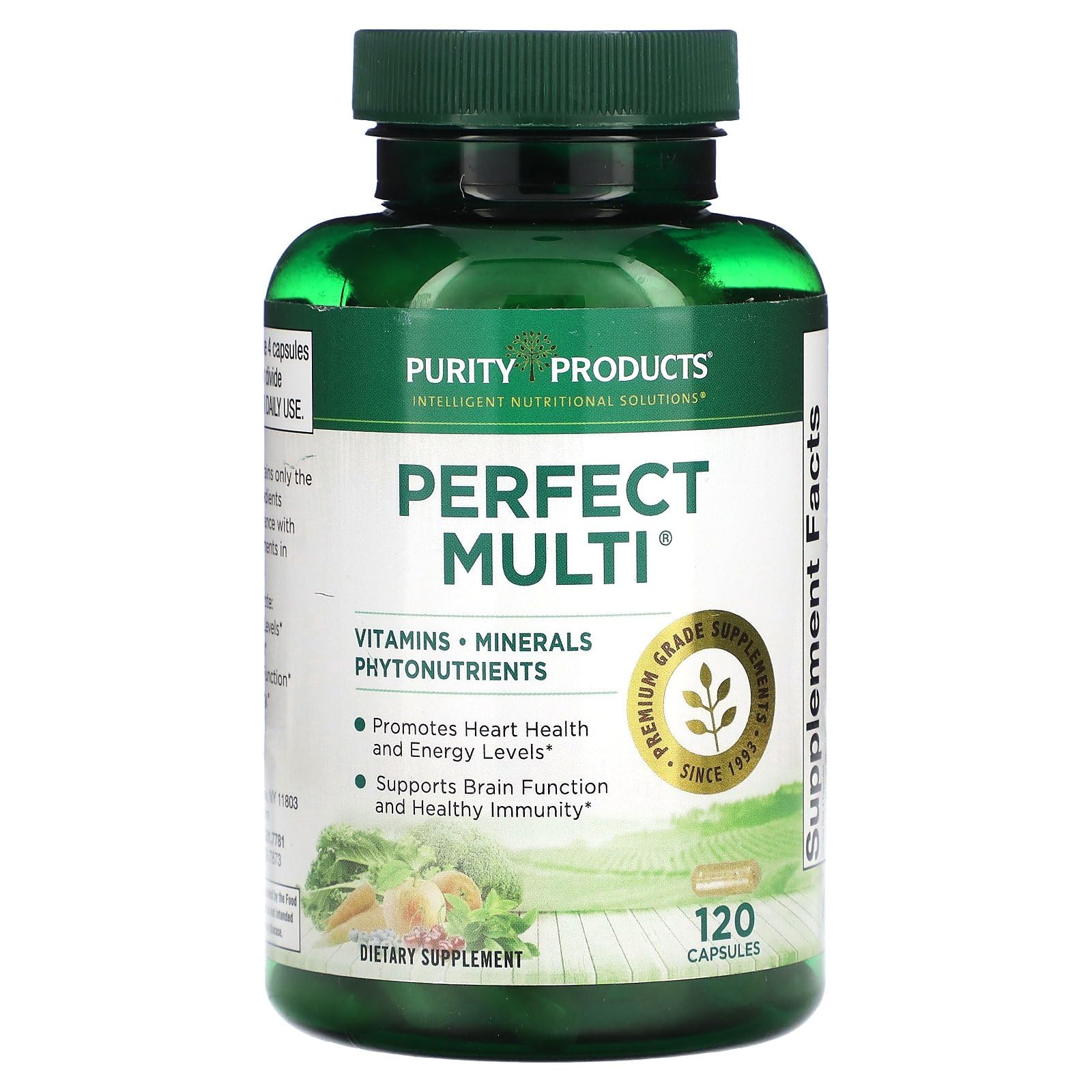 Purity Products Perfect Multi - Multivitamin Packed with Vitamins, Minerals and Phytonutrients - 60 Breakthrough Nutrients - Support for Healthy Immunity, Normal Energy Levels - 120 Capsules (1) - dailyvitalstore