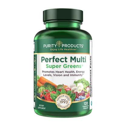 Purity Products Perfect Multi Super Greens Dietary Supplement Health Nutrition, 120 count - dailyvitalstore
